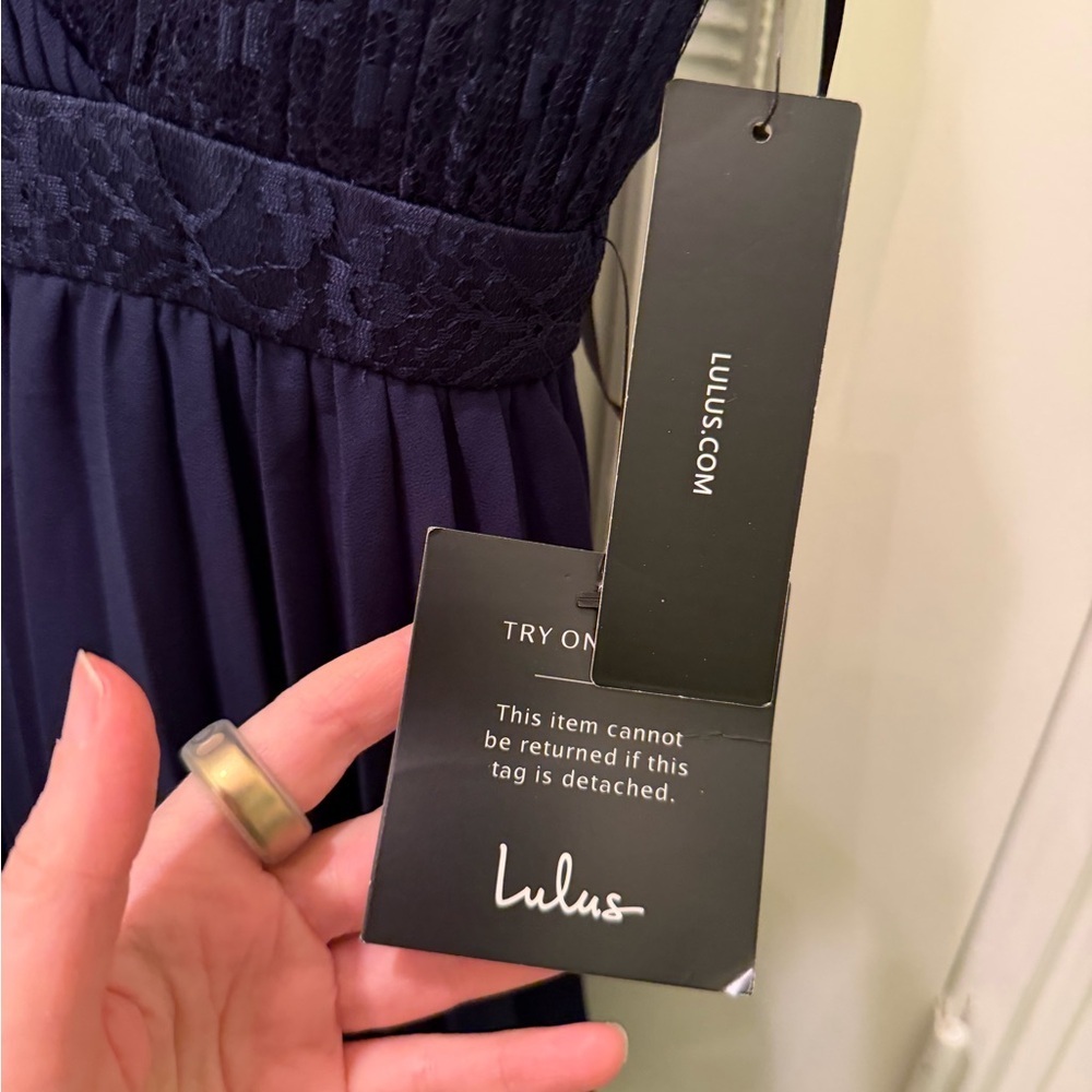 NWT Lulus Date with Daydream Pleated Evening Gown Maxi Dress Size S - Picture 7 of 10